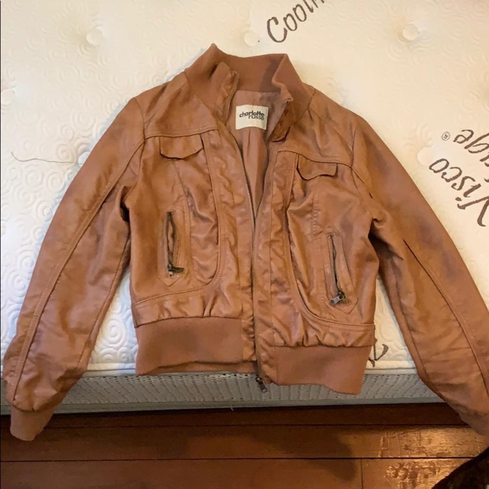Charlotte Russe- Tan Jacket- Size Large